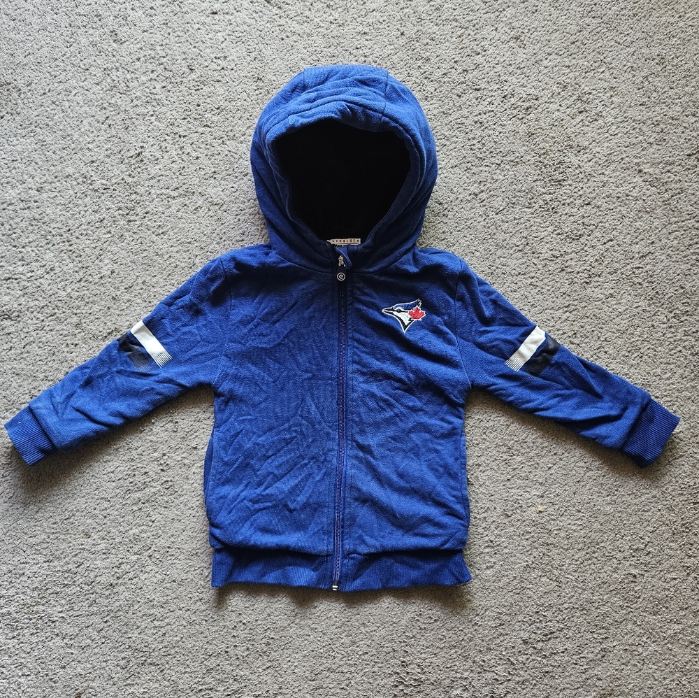 Genz Toronto Blue Jays convertible plush/hoodie. Size 4-5y.